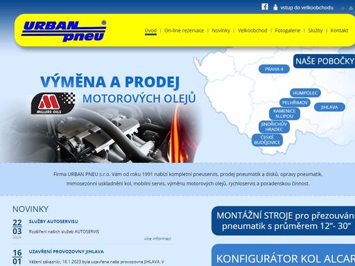 kompletní pneuservis, prodej pneumatik a disků, opravy pneumatik,  mimosezónní uskladnění kol/pneu , mobilní servis  , výměnu motorových olejů , rychloservis , čištění interiérů vozidel a poradenskou činnost.