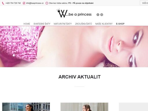 be a princess - půjčovna a prodej společenských, svatebních a plesových šatů.