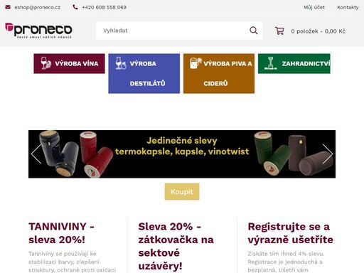 vše pro výrobu vína, destilátů a piva na jedním míste. akreditovaná vinařská laboratoř. technologické poradenství. na trhu působíme již 27 let.