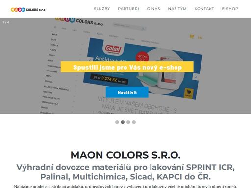 výhradní dovozce sprint icr, palinal, multichimica, sicad, kapci do čr. prodej a distribuce autolaků, průmyslových barev a vybavení pro lakovny.