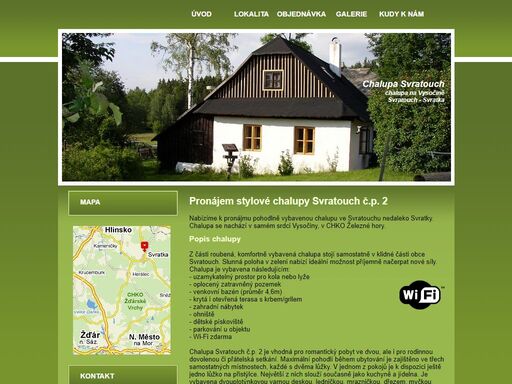 pohodlně vybavená chalupa v srdci vysočiny k pronájmu, vhodná pro rodinnou dovolenou i přátelská setkání. klidná část obce svratouch, úplné soukromí.