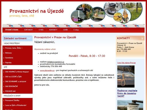 vyrábíme lana, šňůry, provazy, dekorační a ochranné sítě, provazový žebřík a lanové prolézačky. nabízíme zakázkovou výrobu dle přání zákazníka.