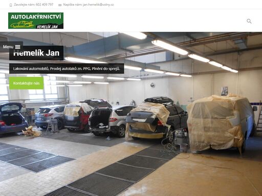 lakování automobilů, prodej autolaků zn. ppg, plnění do sprejů.