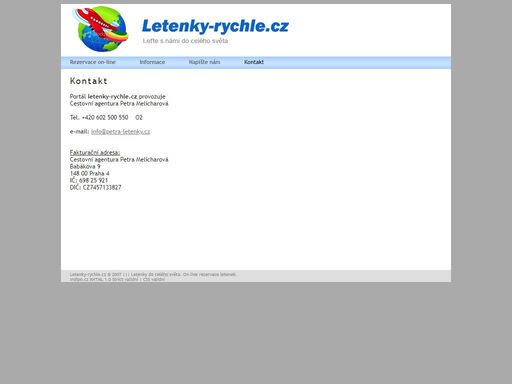 letenky-rychle.cz,letenky do celého světa,levné letenky,,on-line letenky,rezervace letenek,letenky