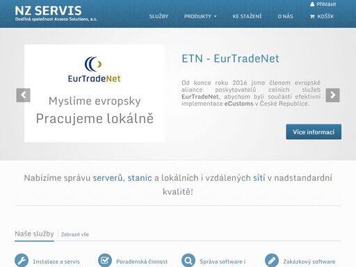 webová prezentace společnosti nz servis, spol. s r.o.