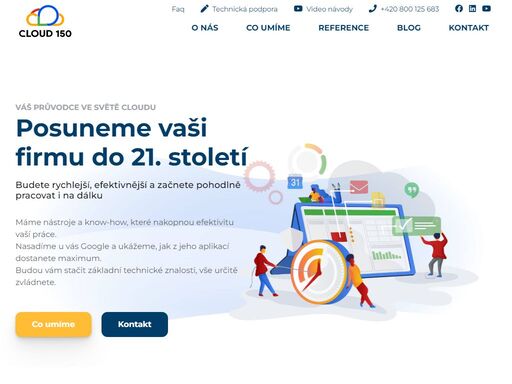 cloud od google je budoucnost efektivní práce. cloud 150 vám pomůže s přechodem, nastavením a správou cloudových služeb od google. objednejte si konzultaci zdarma!
