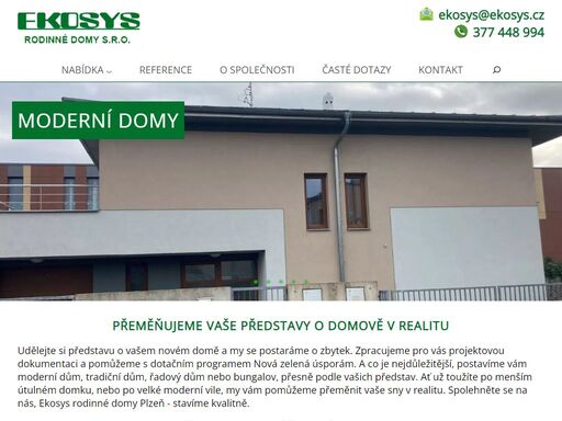 plánujete stavět rodinný dům? spolehněte se na kvalitního partnera! ekosys rodinné domy s.r.o. plzeň vám pomůže.