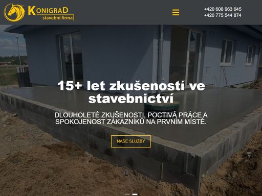 stavby domů na klíč. rekonstrukce domů a bytů. instalatérské práce. elektropráce. zednické práce. koupelny na klíč. sádrokartonářské práce. malířské práce. strojní omítky. fasády.