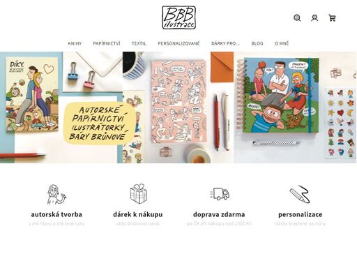 autorský e-shop ilustrátorky báry brůnové. oblíbené komiksové knihy vtipů o mateřství, trička a papírenské zboží pro rodiče.