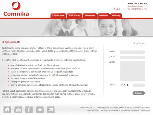 comnika poskytuje vysoce kvalifikované služby v oblasti efektivní komunikace, systémového plánování a řízení konfliktu.