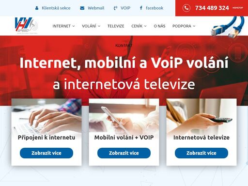 připojení k internetu, internetová televize, volání přes internet. kabelové, optické i bezdrátové připojení pro královehradecký kraj.