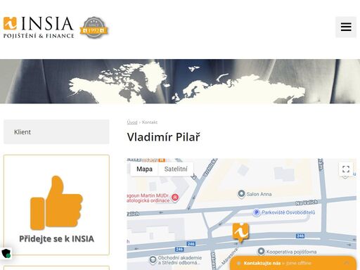 insia a.s. praha. jste makléř nebo zájemce o pojištění? kontaktujte naše specialisty nebo se na nás obraťte přes kontaktní formulář.
