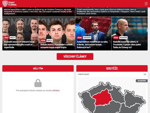 oficiální web českého florbalu. livesport superliga, extraliga žen, 1. liga mužů, mládež, reprezentace, superfinále, mistrovství světa, champions cup, regiony, zahraničí, školení, programy podpory.