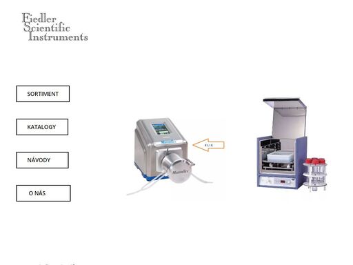 hlavní strana firmy fiedler scientific instruments, dodavatel laboratorního vybavení a přístrojů pro průmysl výzkum a výuku