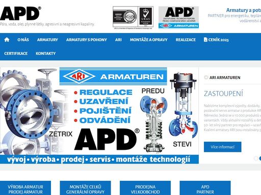 výroba průmyslových armatur, přírub, ventilů, odvaděčů, šoupátek, pojistných a redukčních ventilů, kondenzátů, kulových kohoutů, filtrů, zpětných klapek, kompenzátorů, spojovacího i těsnicího materiálu, kolen a trubkových ohybů.
