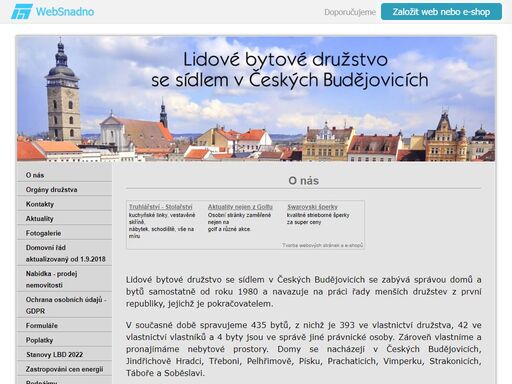 lidové bytové družstvo se sídlem v českých budějovicích