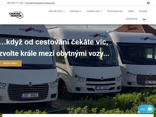 jsme půjčovna luxusních obytných vozů a karavanů carthago c-tourer a malibu v česku. nabízíme také pronájem dodávky až pro 8 osob. sídlíme na jižní moravě.