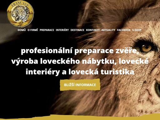firma franc je česká firma se sídlem v šakvicích, šakvice, doliny 176 zabývající se termoplastickou preparací trofejové zvěře a výrobou loveckých interiérů, lovecký nábytek, křesla, lavice, židle,  lustry z paroží,  doplňky z paroží . zabezpečujeme m