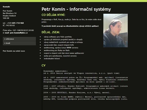 vývoj informačních systému, redakční systémy pro weby a eshopy.