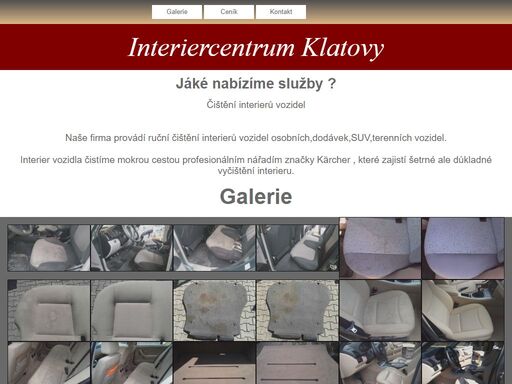 čištění interieru aut,