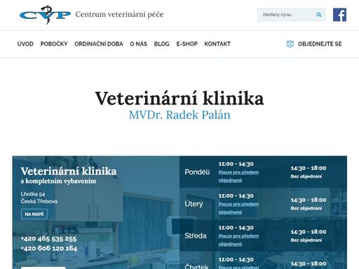 veterinární klinika a ordinace česká třebová a ústí nad orlicí nabízí kompletní veterinární služby. veterinář mvdr. palan zajistí léčbu psů, koček a dalších zvířat.