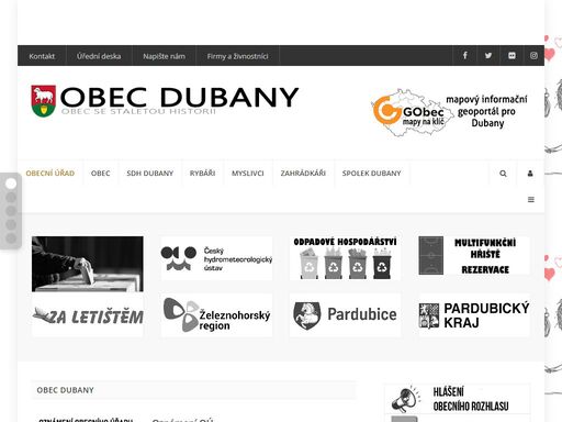 obec dubany úřad pardubice