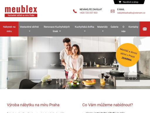 nábytek na míru, vestavěné skříně a kuchyňská dvířka, praha