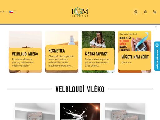 imelegant.cz ? je největší dodavatel certifikovaného velbloudího mléka z dubaje a  specialista na ?? ekologické prací papírky, papírky na podlahu, mýdlo v papírku, papírky do myčky a záchodu s unikátním složením.