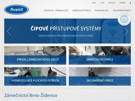 zámečnictví pospíšil v brně provádí zámečnické práce a montáž domovních bezpečnostních prvků včetně oprav zámků a jejich vložek či výroby klíčů.