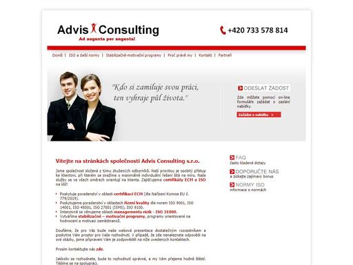 poradenství, řízení kvality; norma iso 9001, iso 14001, ohsas 18001, iso 27001 (isms), iso 9001; odborné kurzy, školení