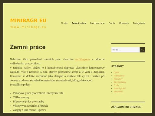 provádíme zemní práce, výkopy vodovodů, kanalizace, bazénů, izolace budov, základy domů, úpravy zahrad, zásypy, demolice. kontejnerová doprava.