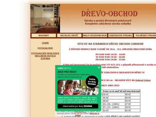 nábytek chrudim  - truhlářství, výroba a prodej dřevěných polotovarů, kompletní zakázková výroba nábytku.