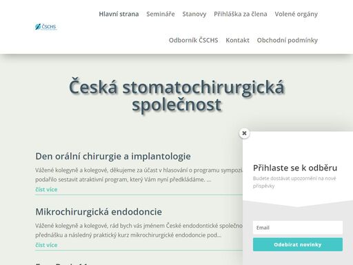 odborná společnost se zaměřením na stomatochirurgii, sdružuje praktické zubní lékaře, stomatology v celé české republice.