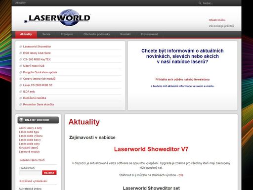 prodej, servis, opravy, přestavby a pronájem laserů laserworld i jiných značek. poradenství a podpora zdarma.