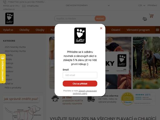 specializovaný obchod s kompletním sortimentem finského výrobce hurtta, outdoorového vybavení pro psy a jejich pány.