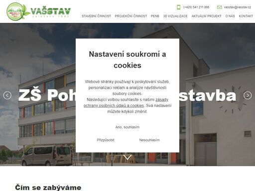 zabýváme se pozemním stavitelstvím, výstavbou bytů, realizací na klíč, rekonstrukcí objektů, škol, nemocnic.