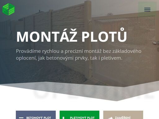rychlá a precizní výstavba oplocení.
