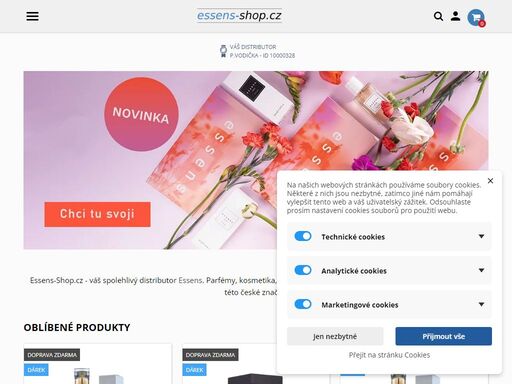 essens - parfémy, kosmetika a produkty pro zdraví. doprava zdarma