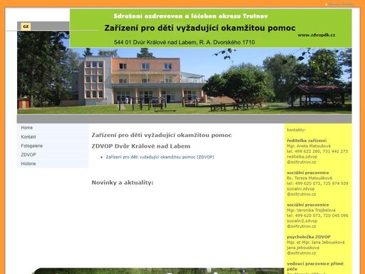 zařízení pro děti vyžadující okamžitou pomoc, zdvop dvůr králové nad labem