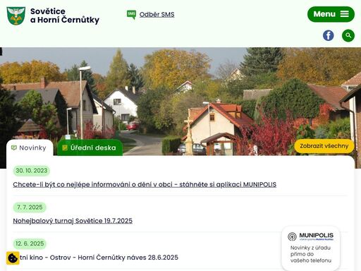 obec se skládá ze dvou místních částí - sovětice a horní černůtky, ty leží 1,5 km severozápadně od sovětic. celková rozloha katastru obce je 4,8 km2.