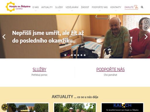 závěr života je těžkým ale i důležitým obdobím. důležitým pro ty, kdo odcházejí i pro ty, kteří zůstávají. a my v hospici věříme, že může být i krásným. vždyť tak jako zapadající slunce vykresluje v krajině ty nejkrásnější kontury, může i podvečer života vrhnout nové světlo na prožitý život.