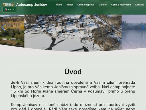 autocamp jenišov - kempování u lipna