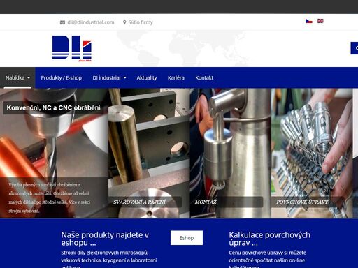 dii, di inudustrial brno provádí svářečské práce, povrchové úpravy mechanické a chemické, obrábění cnc a nc obrábění, soustružení, frézování, souřadnicové vyvrtávání, hloubení, svařování, broušení nakulato / na plocho, tepelné zpracování, žíhání, zkušební