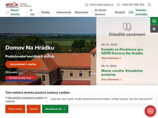 poskytujeme 3 služby: domov pro osoby se zdravotním postižením, domov pro seniory a chráněné bydlení. pomáháme klientům začlenit se do společnosti.