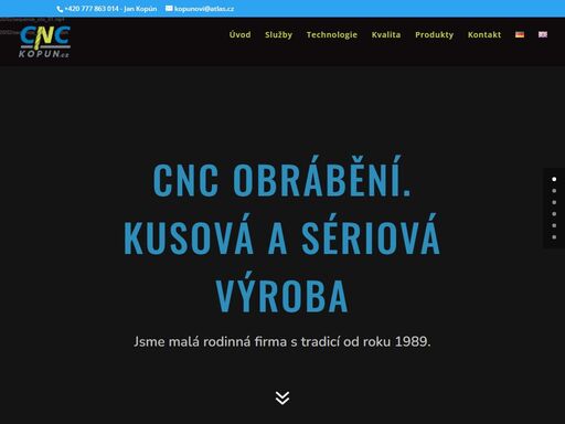 malá rodinná firma s tradicí od roku 1989. obrábíme na nových cnc strojích mazak. výroba jednoúčelových strojů, upínacích přípravků a náhradních dílů strojů