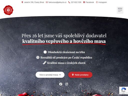 prodáváme ?? vysoce kvalitní vepřové a hovězí maso, jsme ?? 26 let na trhu. máme ?? 20 prodejen, některé mají teplý pult. navštivte nás!