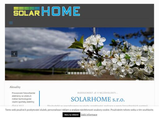 nabízíme projektování, instalaci a servis solárních panelů. již osm let zajišťujeme fotovoltaické systémy pro domácnosti i podnikatele.