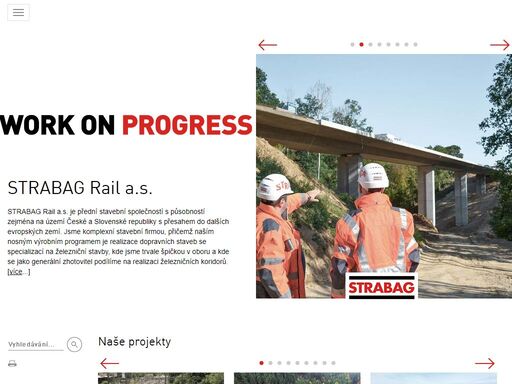 strabag rail a.s. je poední stavební spoleeností s pusobností zejména na území eeské a slovenské republiky s poesahem do dalších evropských zemí. jsme komplexní stavební firmou, poieemž naším nosným výrobním programem je realizace dopravních staveb se specializací na železniení stavby, kde jsme trvale špiekou v oboru a kde se jako generální zhotovitel podílíme na realizaci železnieních koridoru. 