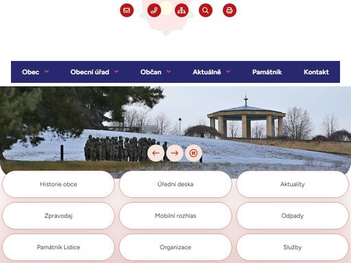 oficiální stránky obce lidice