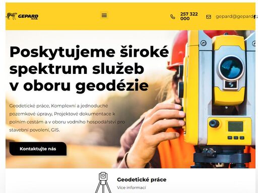 geodetické práce, komplexní a jednoduché pozemkové úpravy. projektové dokumentace k polním cestám a v oboru vodního hospodářství pro stavební povolení, gis.